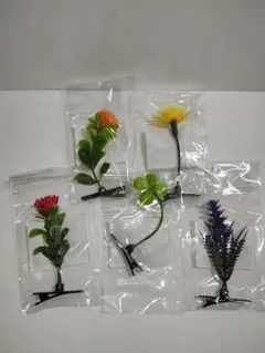 草生えてて草 超えて花 ヘアクリップ 5種 コンプリート