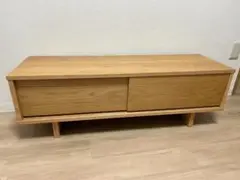 無印用品 MUJI オーク材 AVラック薄型 幅110cm 37153653
