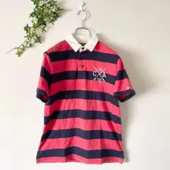オーシャンパシフィック【M】ラガーシャツ 半袖 ポロシャツ Tシャツ サーファー