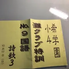 希少希学園小5 灘中選抜特訓 国語 テキスト No.0〜12 通年 2023年度