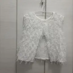 ホワイトフリルノースリーブベスト　未使用