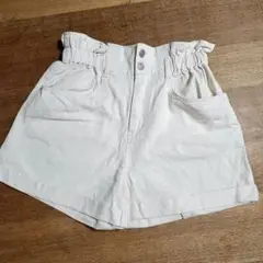 ⭐本日限定セール⭐️アイボリー ショートパンツ ウエストゴム　Ｌ　即日発送。