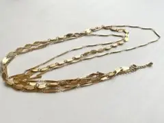 年代物 リーフ 葉っぱ 3連 vintage ネックレス ヴィンテージネックレス