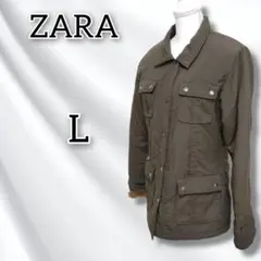 ZARA BASIC 【L】 ダウンジャケット アウター 袖 ファー フードなし