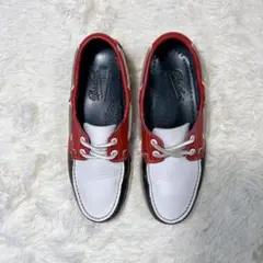 PARABOOT パラブーツ モカシン トリコロールカラー 赤 白 紺