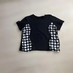 ドット柄サイドパネルTシャツ