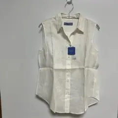 鎌倉シャツ　Maker's Shirt ノースリーブシャツ 麻　11号　リネン