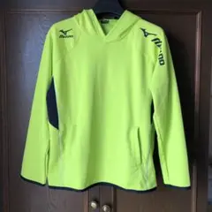 Mizuno フード付きジャージ S ライムイエロー　スポーツウェア