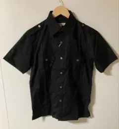 ◯BARREAUX ラメ入　半袖シャツ ブラック 48