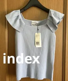 index 【新品未使用品】　オーガニックコットン フリルノースリーブ　S