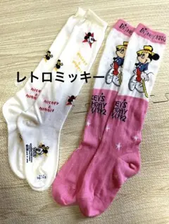 レトロミッキー　ウォルトディズニー　靴下