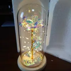 【値下げ】光るバラのオブジェ LED付き 約26cm 値引可　インテリア