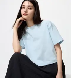 新品未使用【UNIQLO】ユニクロ テクスチャージャージー半袖TシャツLサイズ