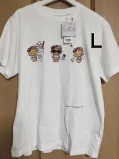新品　Ｌ　ハローキティＵＴシャツ日焼けキティ　ユニクロ　サンリオSanrio白