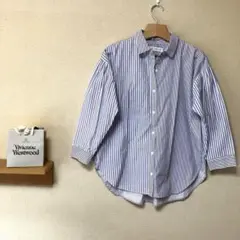 [ZARA]ザラ:ストライプ柄オーバーシャツ