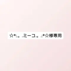 ☆*:.。.ミーコ.。.:*☆様