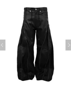 Rosen Kreuz zip wide baggy pants 2