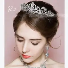 f★新品ティアラ ウェディングヘッドドレス ヘアアクセサリー ブライダル 髪飾り