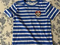マリオ　半袖ボーダー　Tシャツ　ブルー