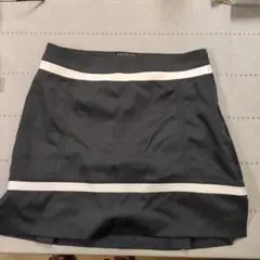 adidas ブラック ストライプスカート M