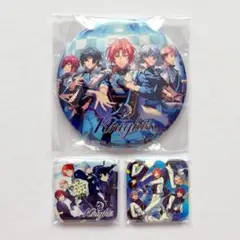 knights ジャケット柄丸型缶バッジ&スクエア缶バッジ２種 3点セット