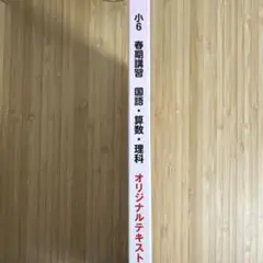 2024年用　希学園　春期講習 小6 算数・理科・国語 オリジナルテキスト