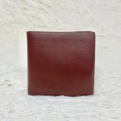 【極美品・希少】エルメス クシュベル 折財布 コンパクトウォレット レザー 茶