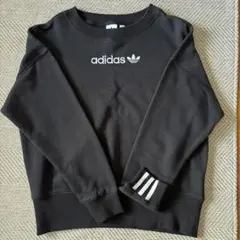 adidas 3stripes 長袖Tシャツ ブラック