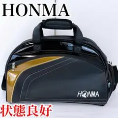 【状態良好】本間ゴルフ　ボストンバッグ／黒　ブラック　HONMA　ホンマ