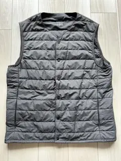 NAVY XL グレー キルティングベスト