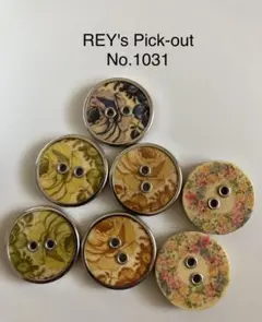 飾りボタン REY's Pick-out No.1031 7個セット 在庫限り