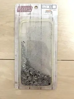 WOODAY iPhone XR 対応 キラキラ グリッターケース シルバー