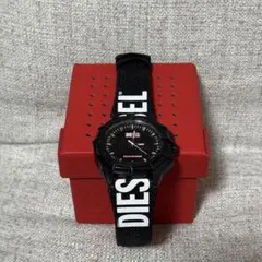 稼動品　DIESEL　腕時計　アナログ プロプラネット　ブラック　革ベルト箱つき