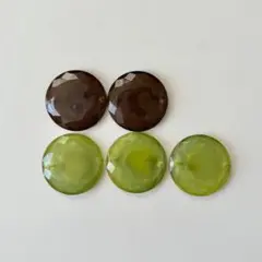 【未使用】大きめボタン 4cm ファセット加工 5個セット