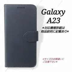 ◇GalaxyA２３　◇カーフレザー調　ダークブルー　紺　◇　M４９