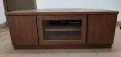 コーナー型木製テレビ台 ブラウン