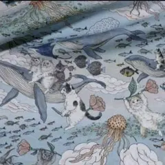 KOKKA 0rie Kawamura おとぎの国の猫と仲間たち 100cm