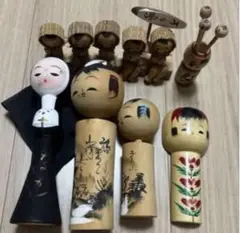 トラピスト修道院　シスター　木製こけし 2体　セット インテリア　工芸品 トラピスト修道院 シスター 木製こけし 2体 セット インテリア