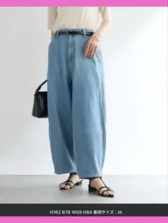 完売品【新品】un dix cors バレルデニム　サックスブルー　Lサイズ