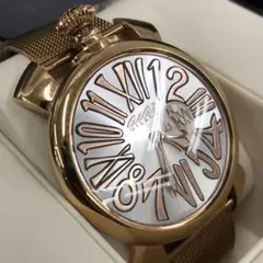 5472 GAGA MILANO クォーツ マヌアーレスリム 腕時計