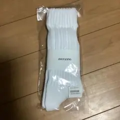 everyone rib socks ホワイト