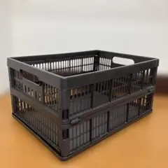 N410 折りたたみコンテナ コンパクト収納◎ 黒 ブラック