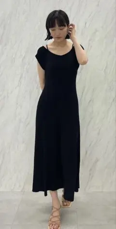 【ほぼ未使用】ラグナムーン　ストラップニットワンピース