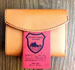 栃木レザー×姫路レザー本革コンパクト財布キャメルブラウン男女兼用プレゼントにも