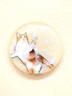 レジン シャボン玉と猫 No.123