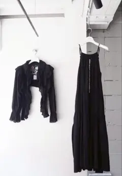 【SALE】old honey 2024ss フリルカーディガン 黒