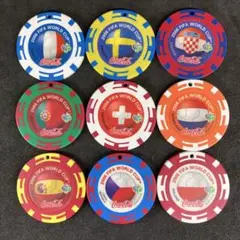 コカ・コーラ ゴルフマーカー カジノコインタイプ 9枚セット