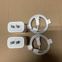 Apple純正20W充電器とUSB-C to Lightningケーブル2セット