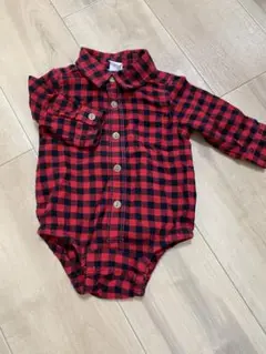 baby GAPギンガムチェックロンパースシャツ