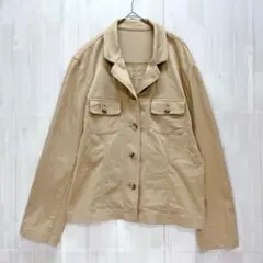 Andorra ストレッチコットンジャケット　ベージュ